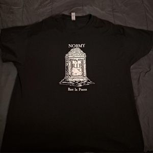 Normy "Rest In Pieces" White Graphic T-shirt